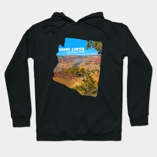 Grand Canyon National Park Arizona map Grand Canyon photo Arizona tourism Hoodie